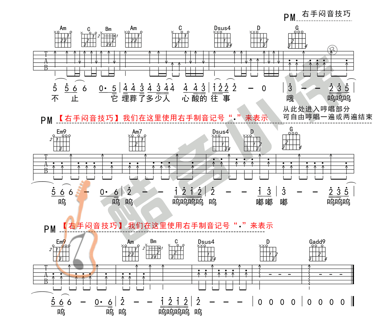 父亲写的散文诗吉他谱-许飞-C调原版吉他六线谱