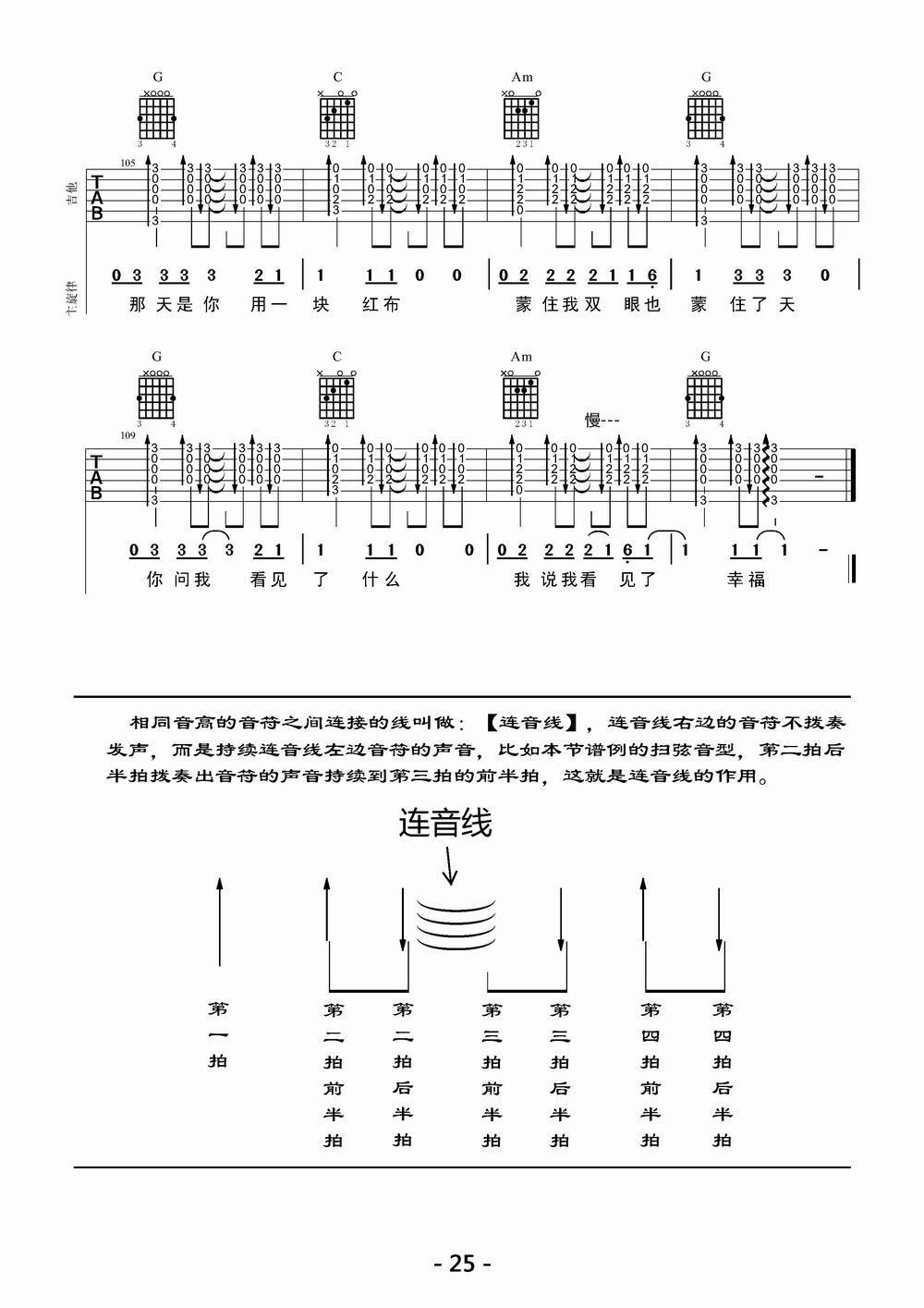 一块红布吉他谱-崔健-G调吉他弹唱六线谱 一块红布吉他谱-崔健-G调吉他弹唱六线谱