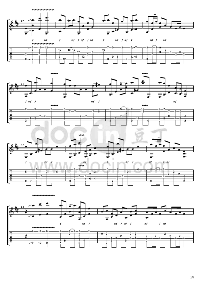 英雄的黎明指弹吉他谱-《三国志》开篇曲 英雄的黎明指弹吉他谱-《三国志》开篇曲