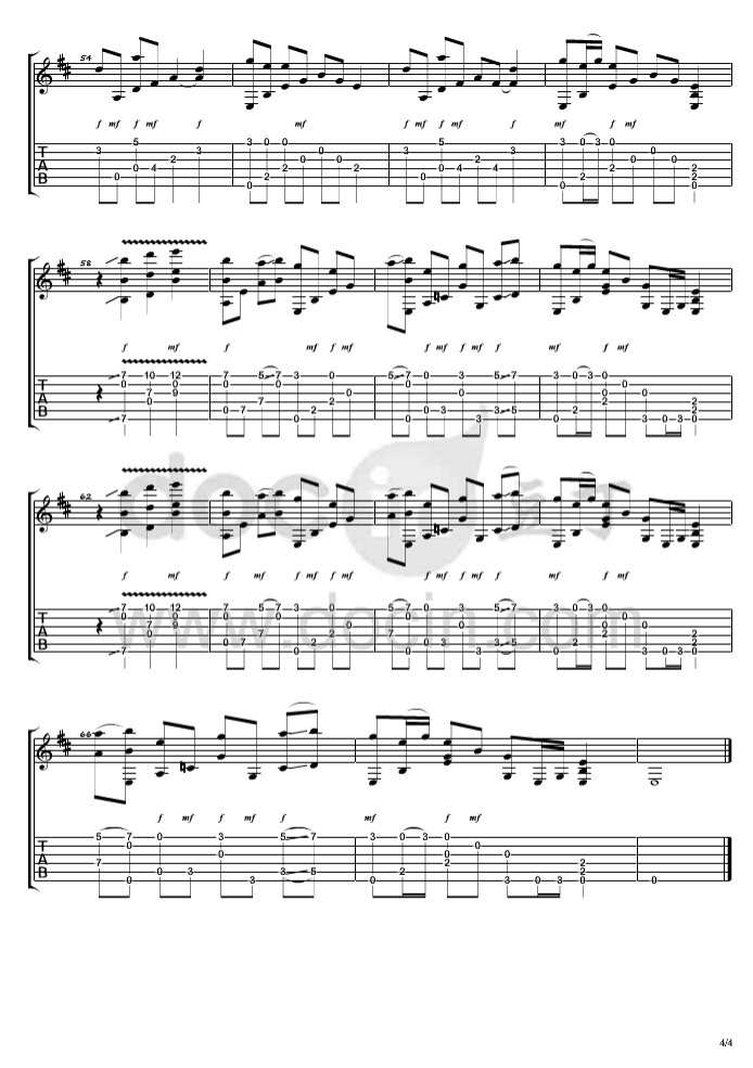 英雄的黎明指弹吉他谱-《三国志》开篇曲 英雄的黎明指弹吉他谱-《三国志》开篇曲