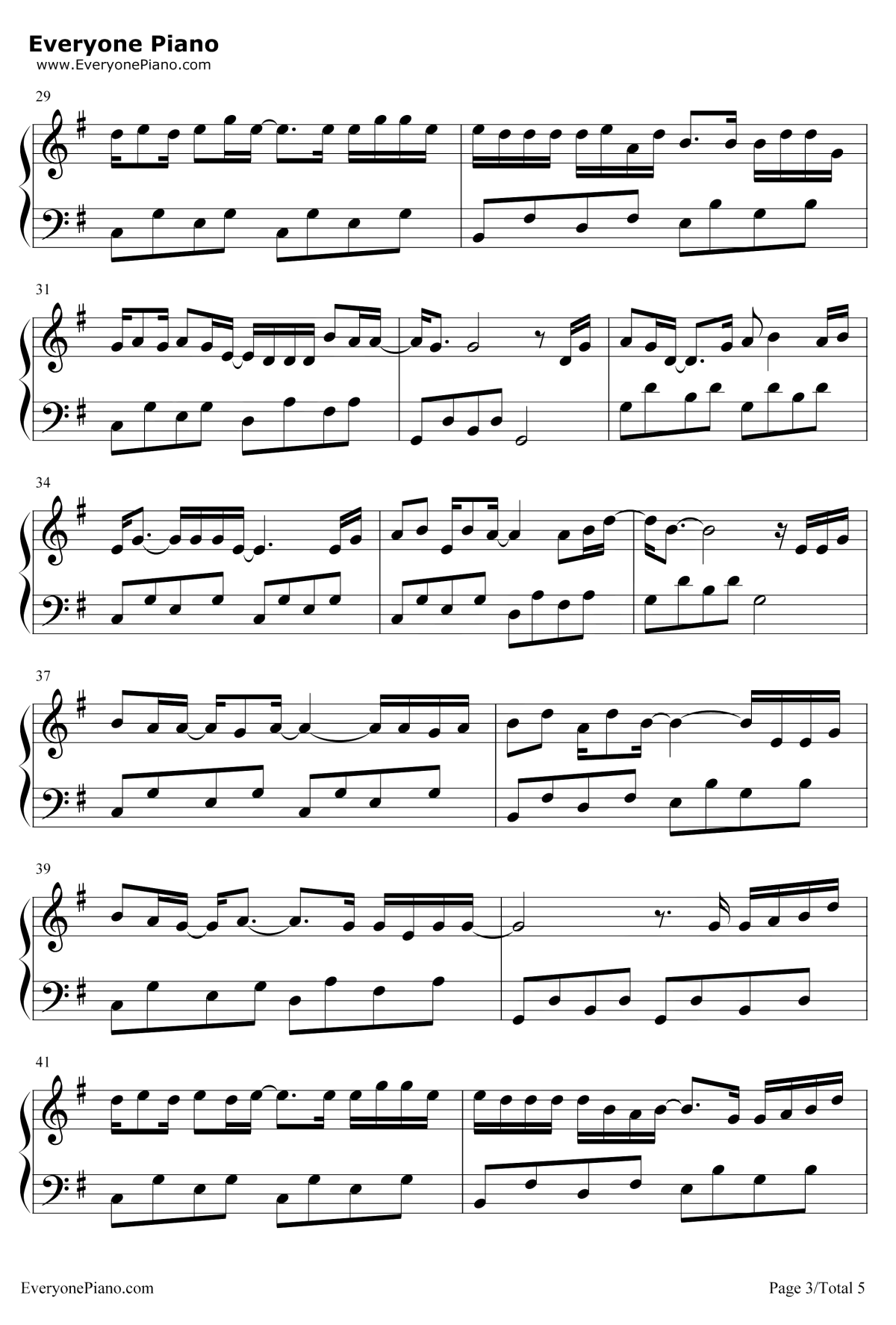 伪装钢琴谱-大壮-伪装钢琴独奏五线谱