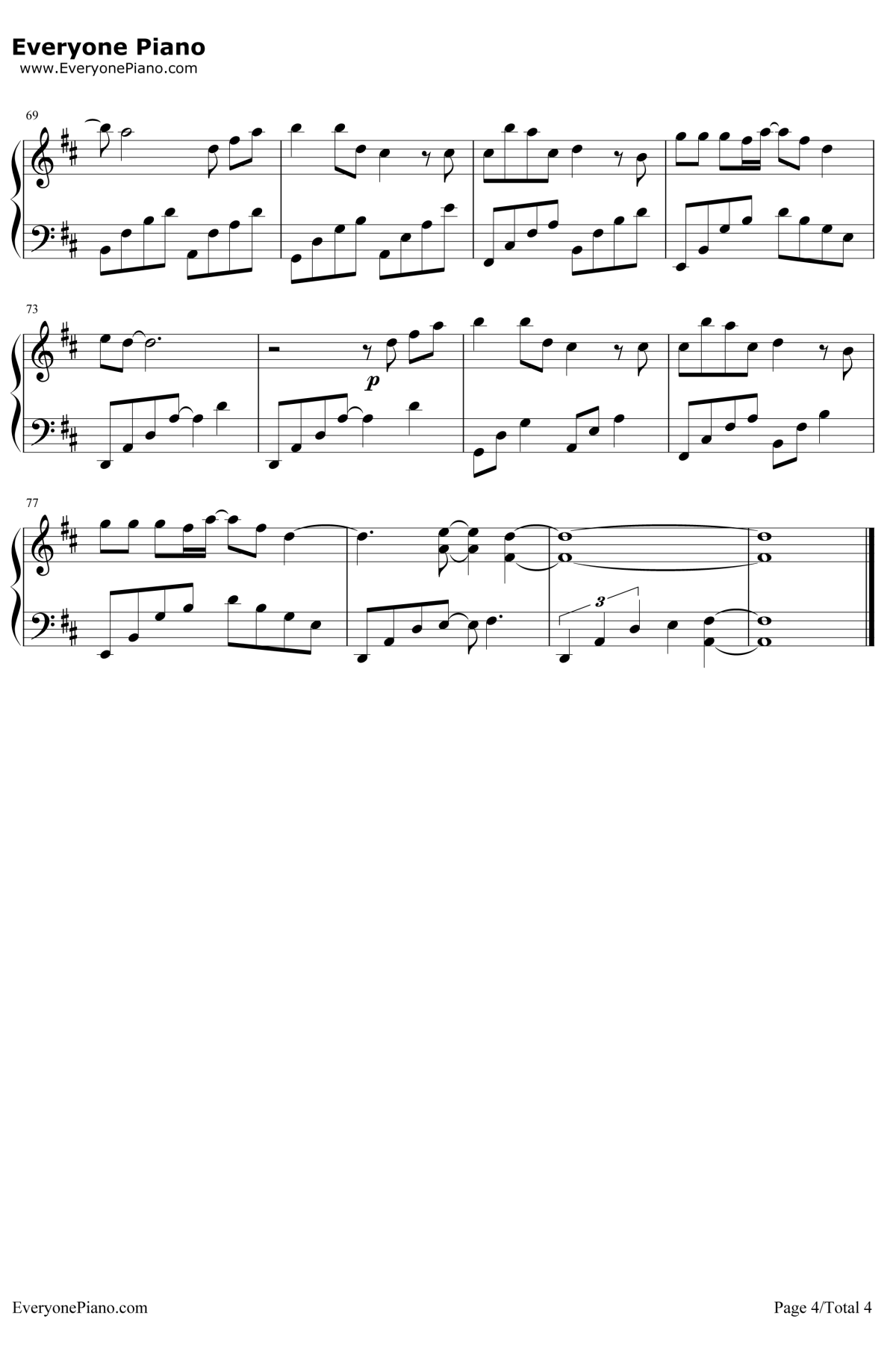裂缝中的阳光钢琴谱-林俊杰-钢琴五线谱-钢琴独奏谱