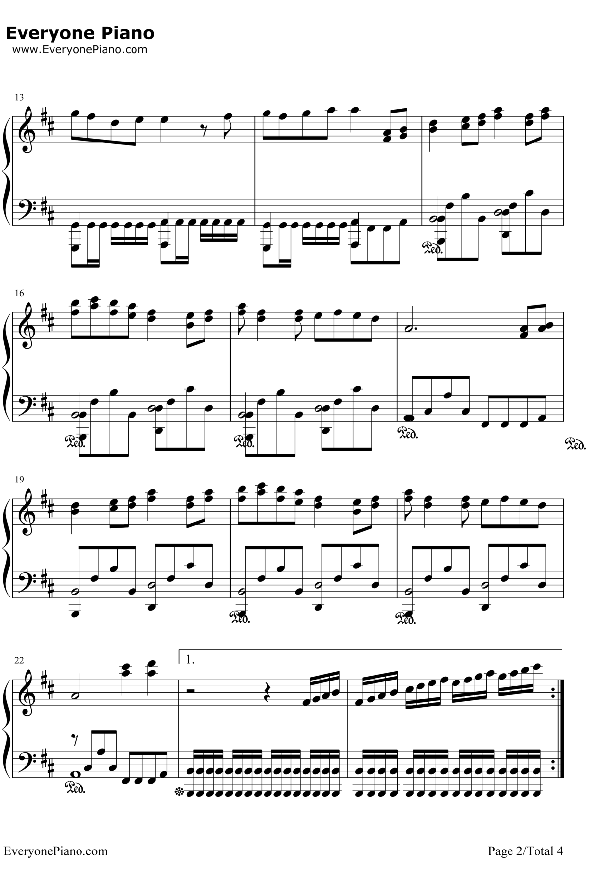 Super Star钢琴谱-S.H.E-钢琴独奏五线谱