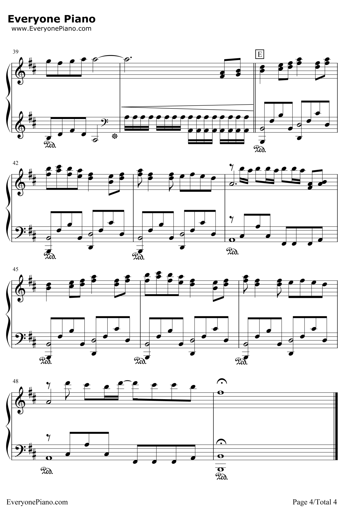 Super Star钢琴谱-S.H.E-钢琴独奏五线谱