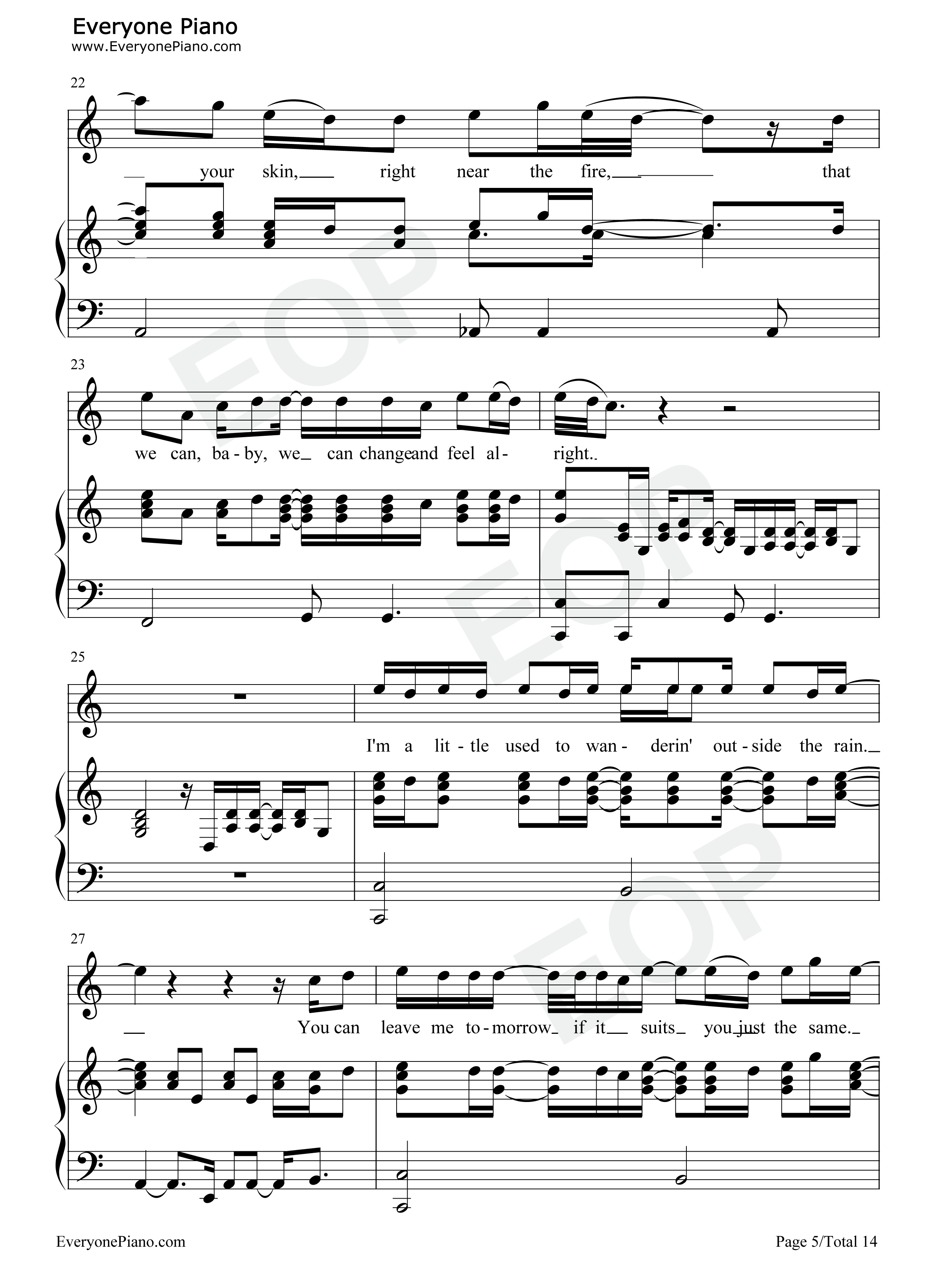 Free Loop钢琴谱-丹尼尔·波特-经典欧美歌曲 Free Loop钢琴谱-丹尼尔·波特-经典欧美歌曲