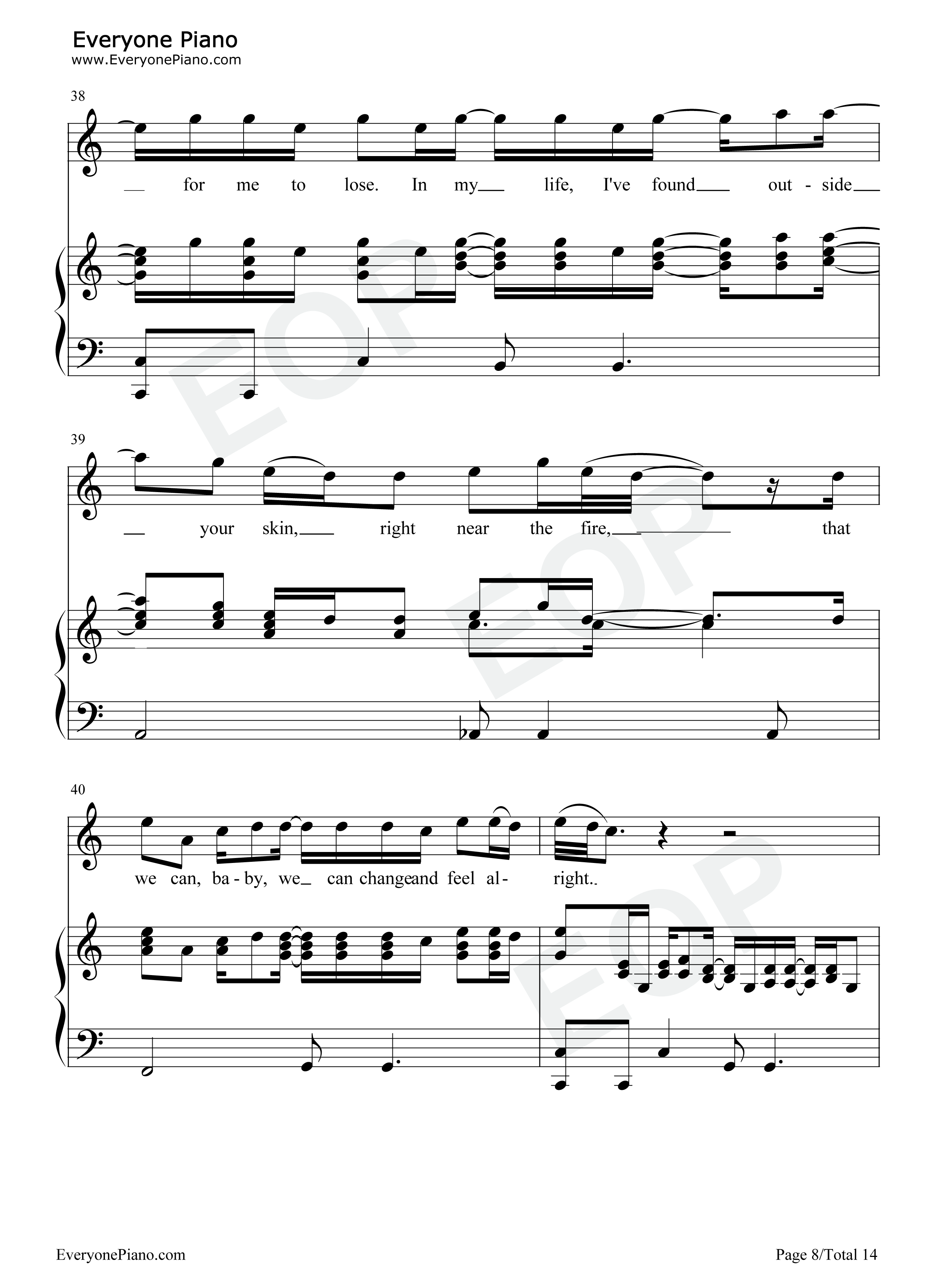 Free Loop钢琴谱-丹尼尔·波特-经典欧美歌曲 Free Loop钢琴谱-丹尼尔·波特-经典欧美歌曲