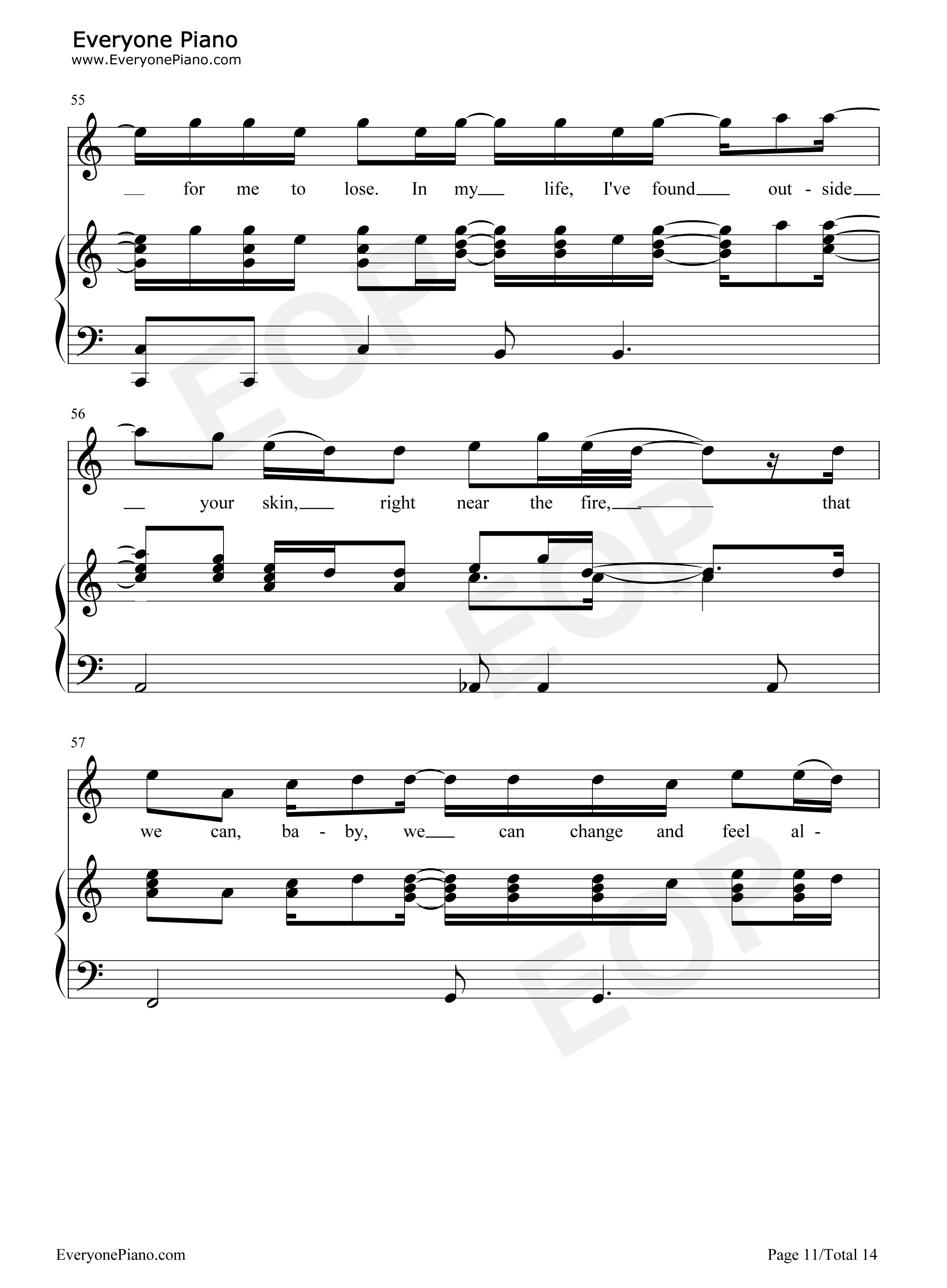 Free Loop钢琴谱-丹尼尔·波特-经典欧美歌曲 Free Loop钢琴谱-丹尼尔·波特-经典欧美歌曲