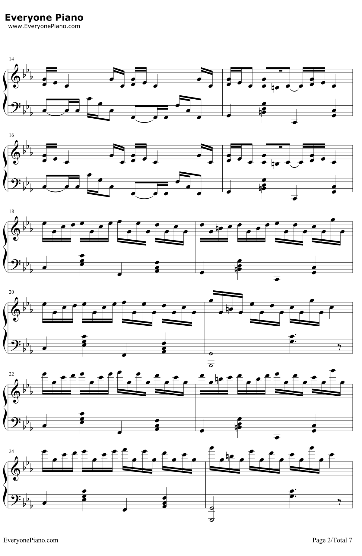 克罗地亚狂想曲钢琴谱-马克西姆-钢琴独奏五线谱 克罗地亚狂想曲钢琴谱-马克西姆-钢琴独奏五线谱