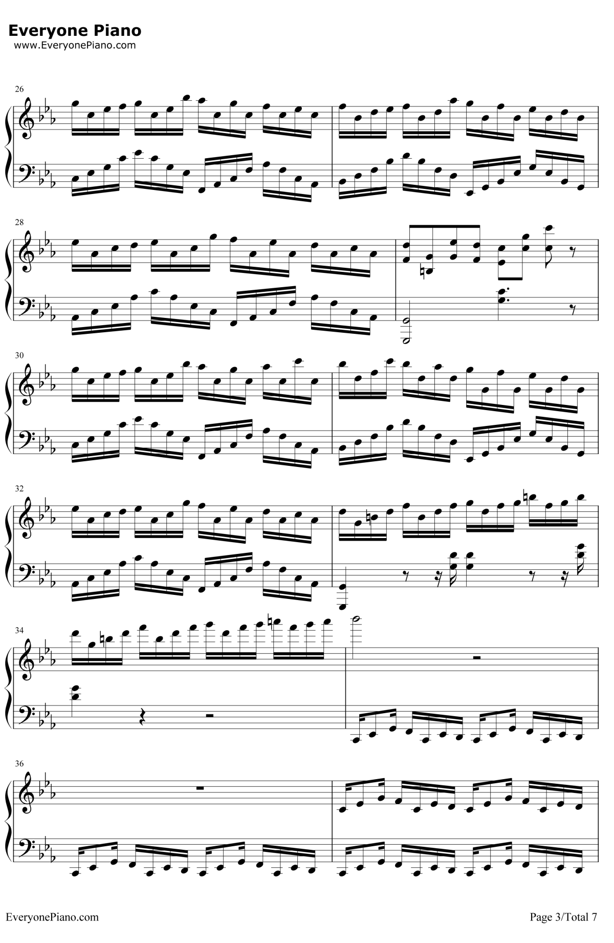 克罗地亚狂想曲钢琴谱-马克西姆-钢琴独奏五线谱