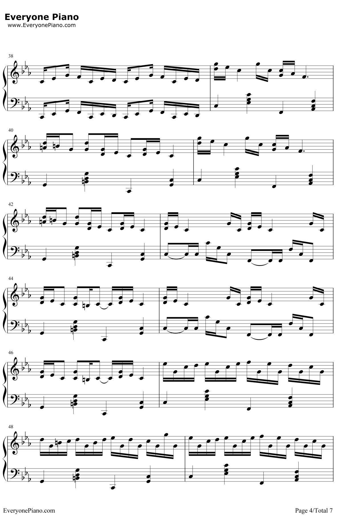 克罗地亚狂想曲钢琴谱-马克西姆-钢琴独奏五线谱 克罗地亚狂想曲钢琴谱-马克西姆-钢琴独奏五线谱