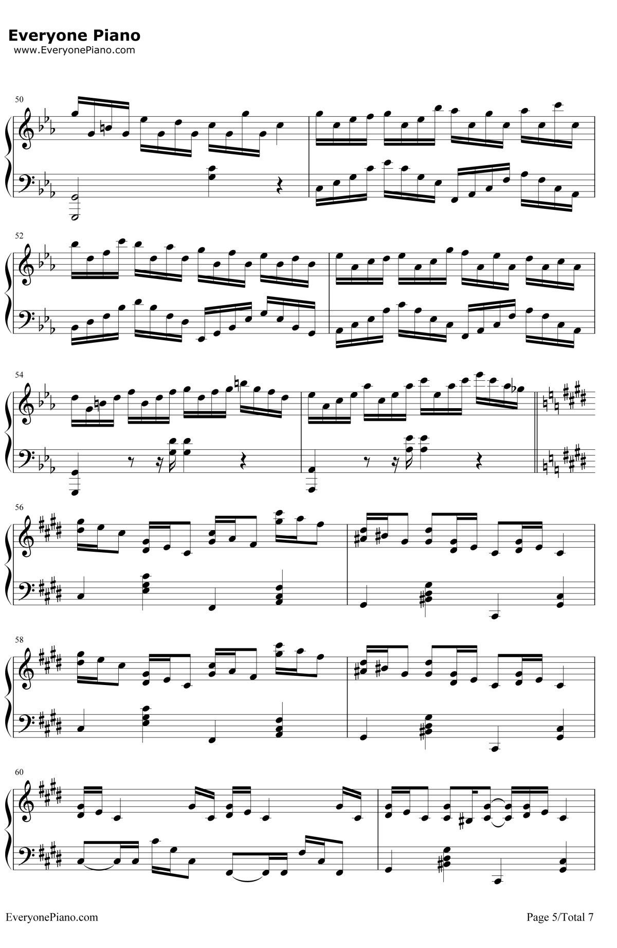 克罗地亚狂想曲钢琴谱-马克西姆-钢琴独奏五线谱 克罗地亚狂想曲钢琴谱-马克西姆-钢琴独奏五线谱