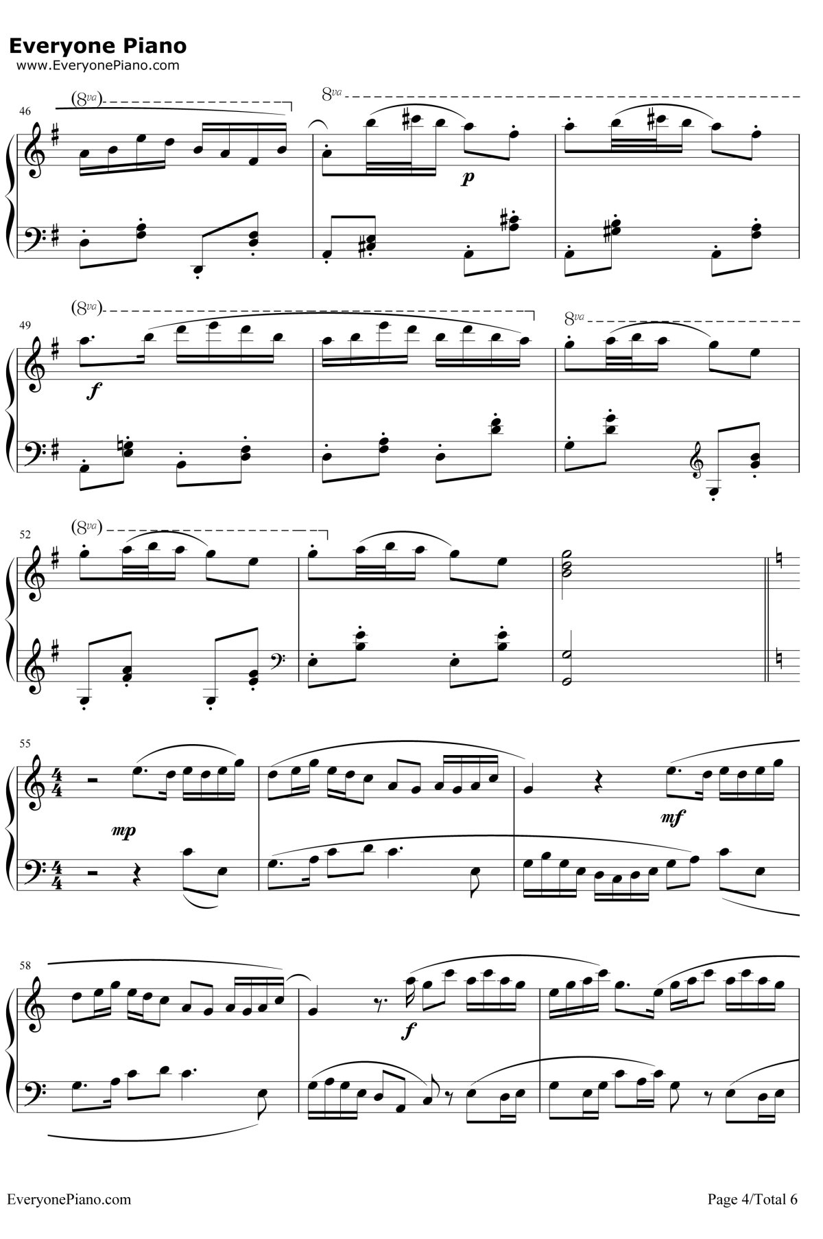 牧童短笛钢琴谱-贺绿汀-牧童短笛钢琴独奏五线谱