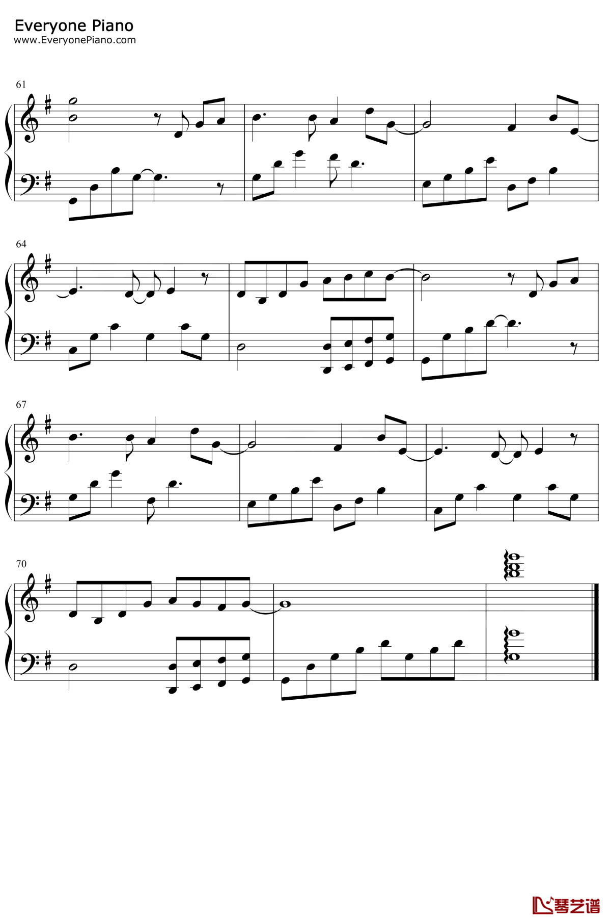 安妮的仙境钢琴谱-班得瑞-钢琴独奏五线谱