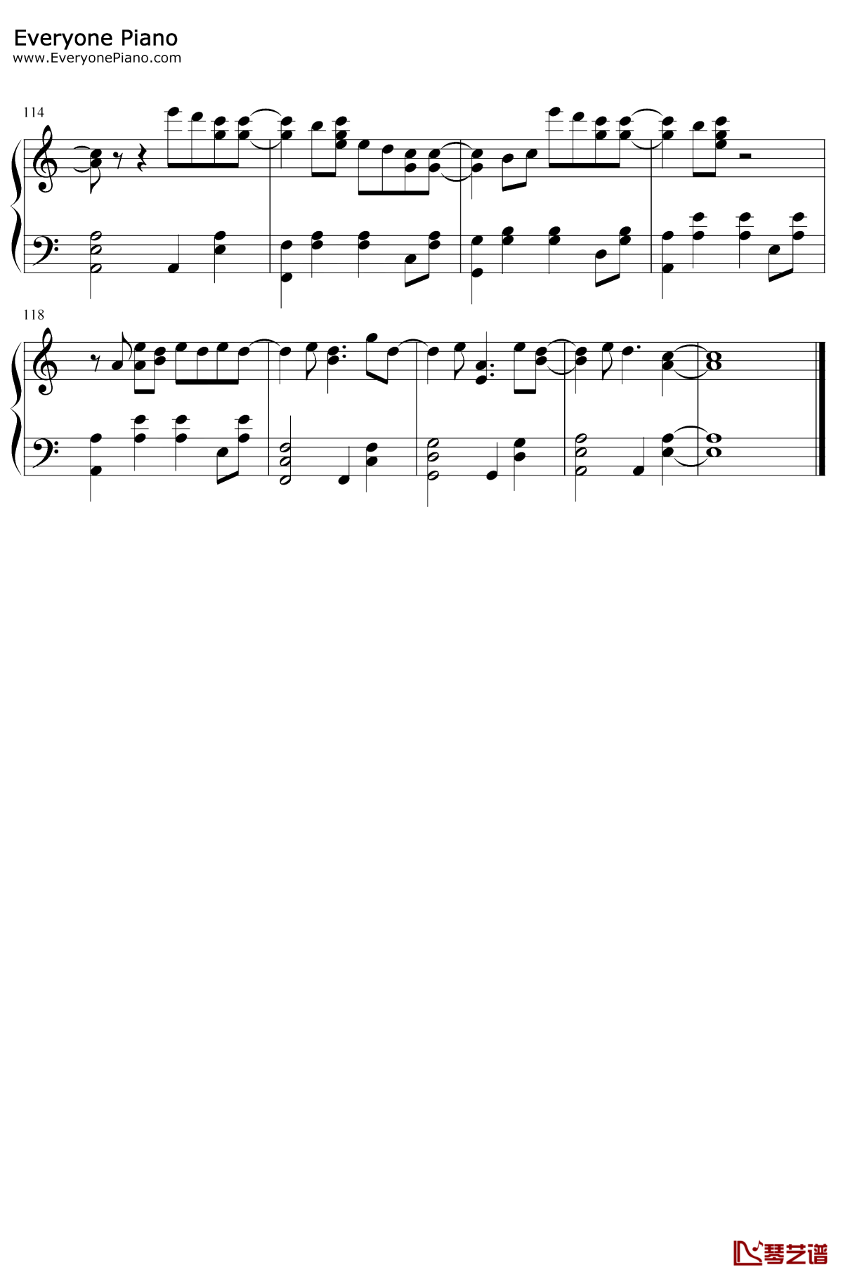 Fallin Flower钢琴谱-SEVENTEEN-钢琴独奏六线谱 Fallin Flower钢琴谱-SEVENTEEN-钢琴独奏六线谱