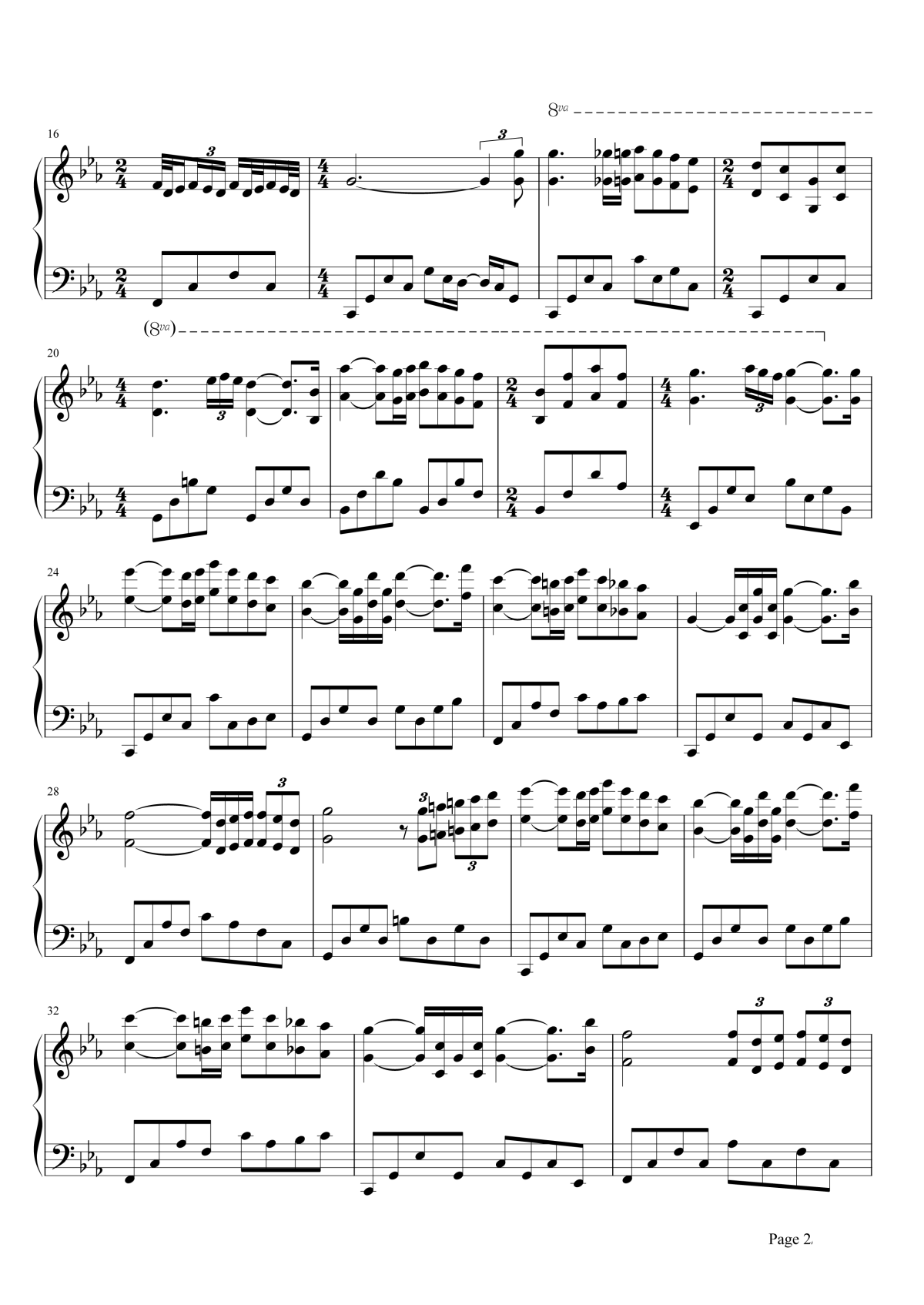爱的协奏曲钢琴谱-理查德克莱德曼-钢琴独奏谱 爱的协奏曲钢琴谱-理查德克莱德曼-钢琴独奏谱