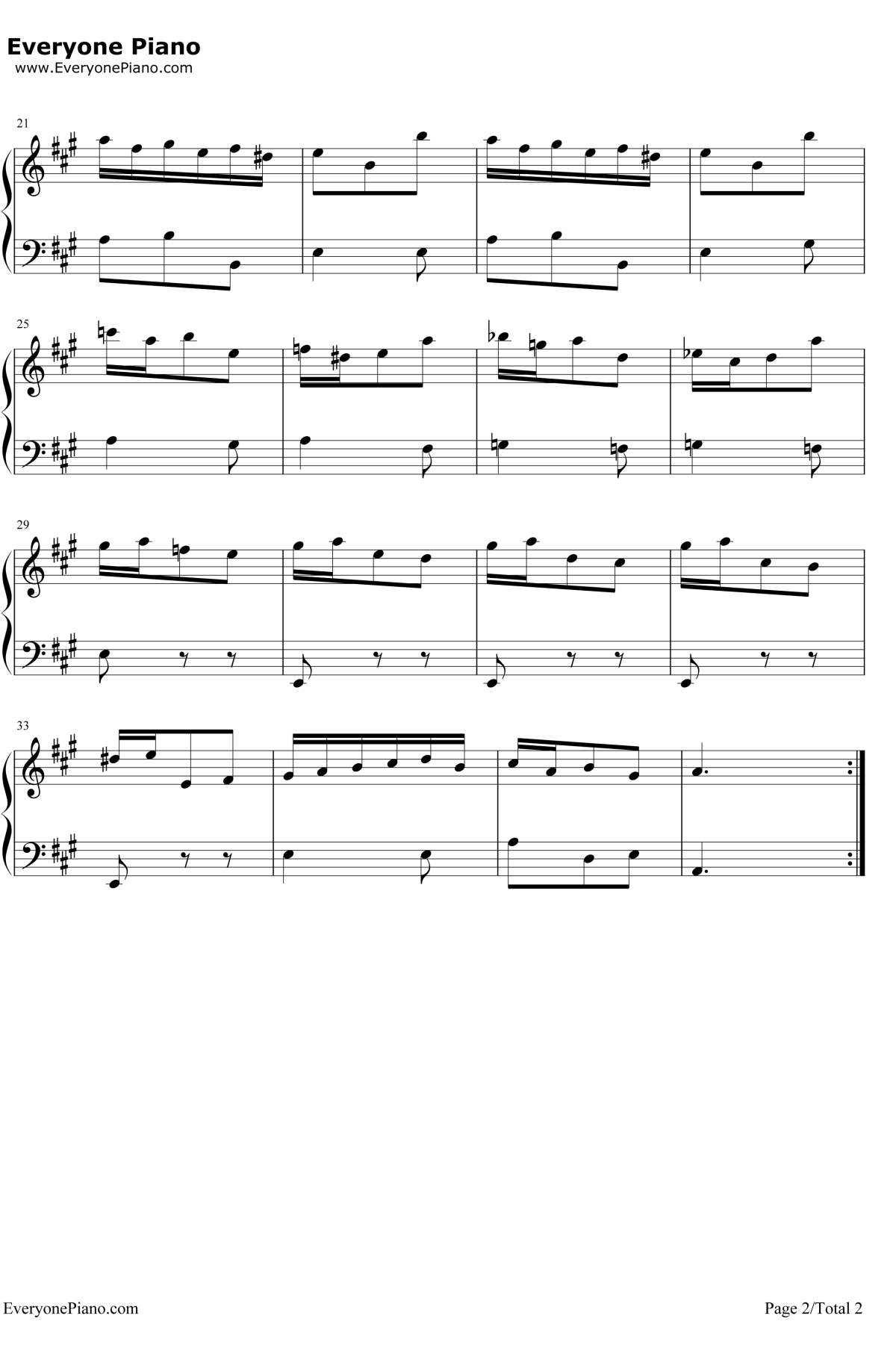 小步舞曲钢琴谱-DomenicoScarlatti-钢琴独奏五线谱
