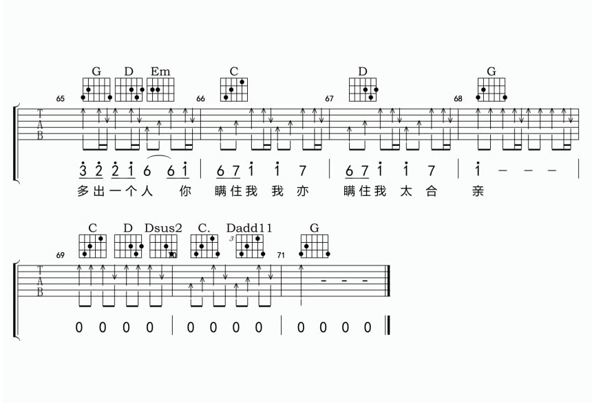 你瞒我瞒吉他谱-陈柏宇《你瞒我瞒》G调弹唱谱-原版六线谱