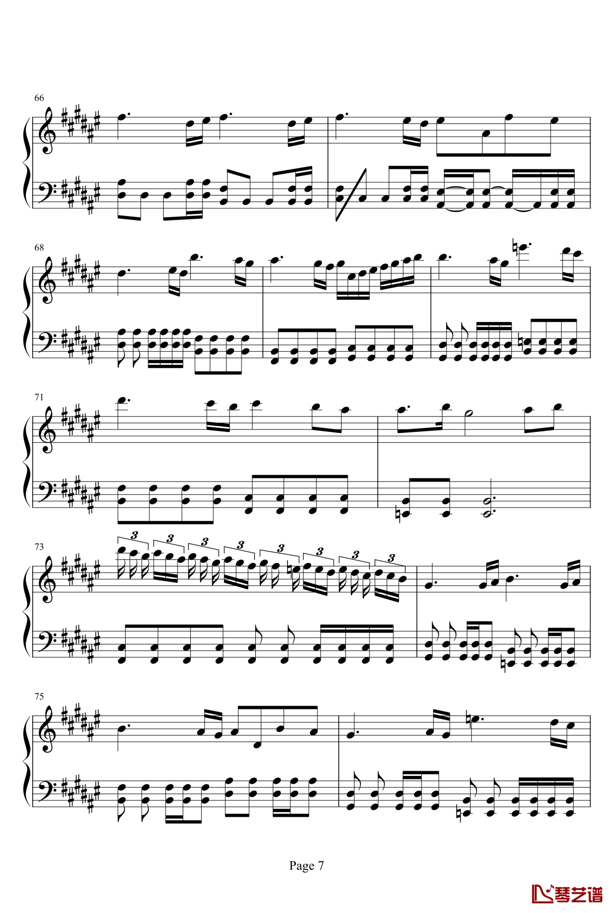 亡灵序曲钢琴谱-钢琴独奏无线谱