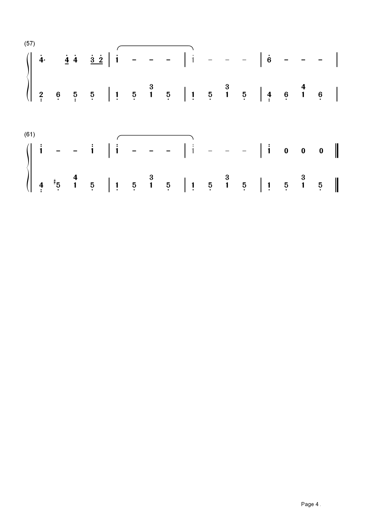 同一首歌简谱(歌词)-蔡国庆-C调歌曲简谱 同一首歌简谱(歌词)-蔡国庆-C调歌曲简谱