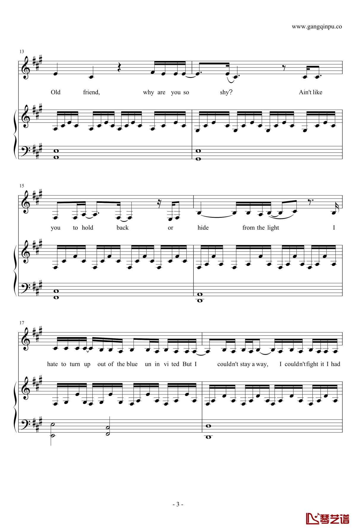 Someone like you钢琴谱-Adele-钢琴弹唱谱 Someone like you钢琴谱-Adele-钢琴弹唱谱