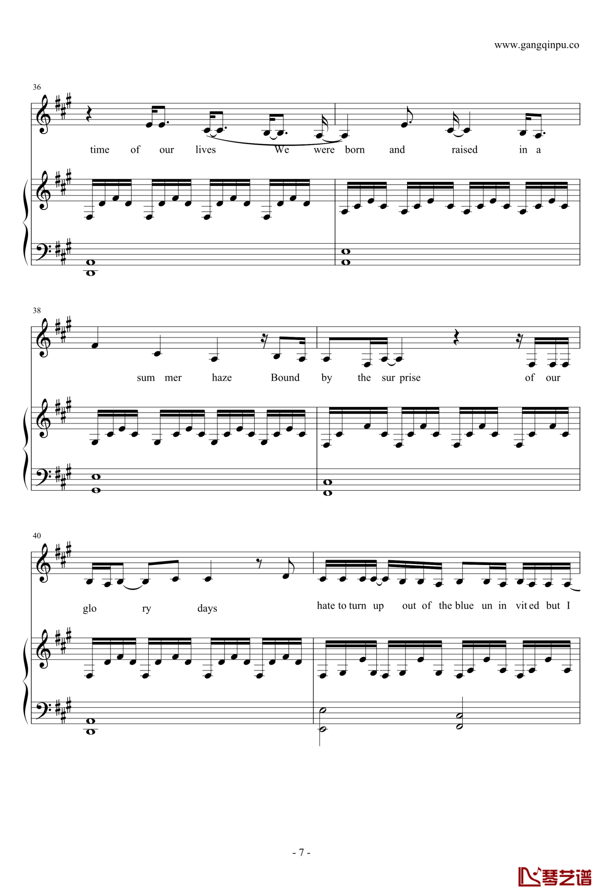 Someone like you钢琴谱-Adele-钢琴弹唱谱 Someone like you钢琴谱-Adele-钢琴弹唱谱