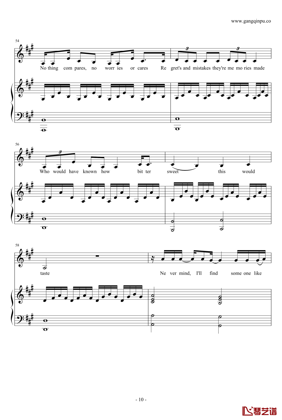 Someone like you钢琴谱-Adele-钢琴弹唱谱 Someone like you钢琴谱-Adele-钢琴弹唱谱