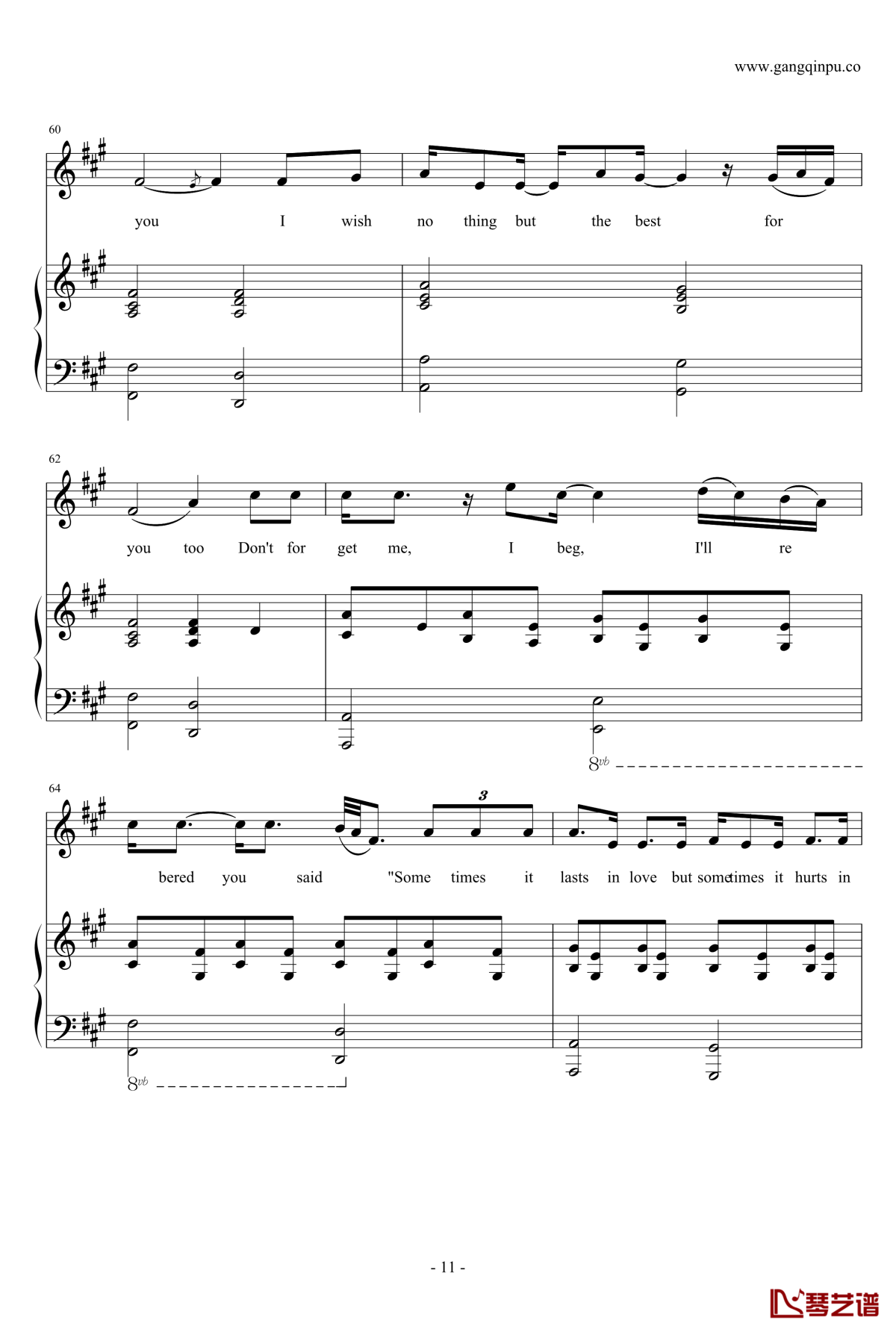 Someone like you钢琴谱-Adele-钢琴弹唱谱 Someone like you钢琴谱-Adele-钢琴弹唱谱