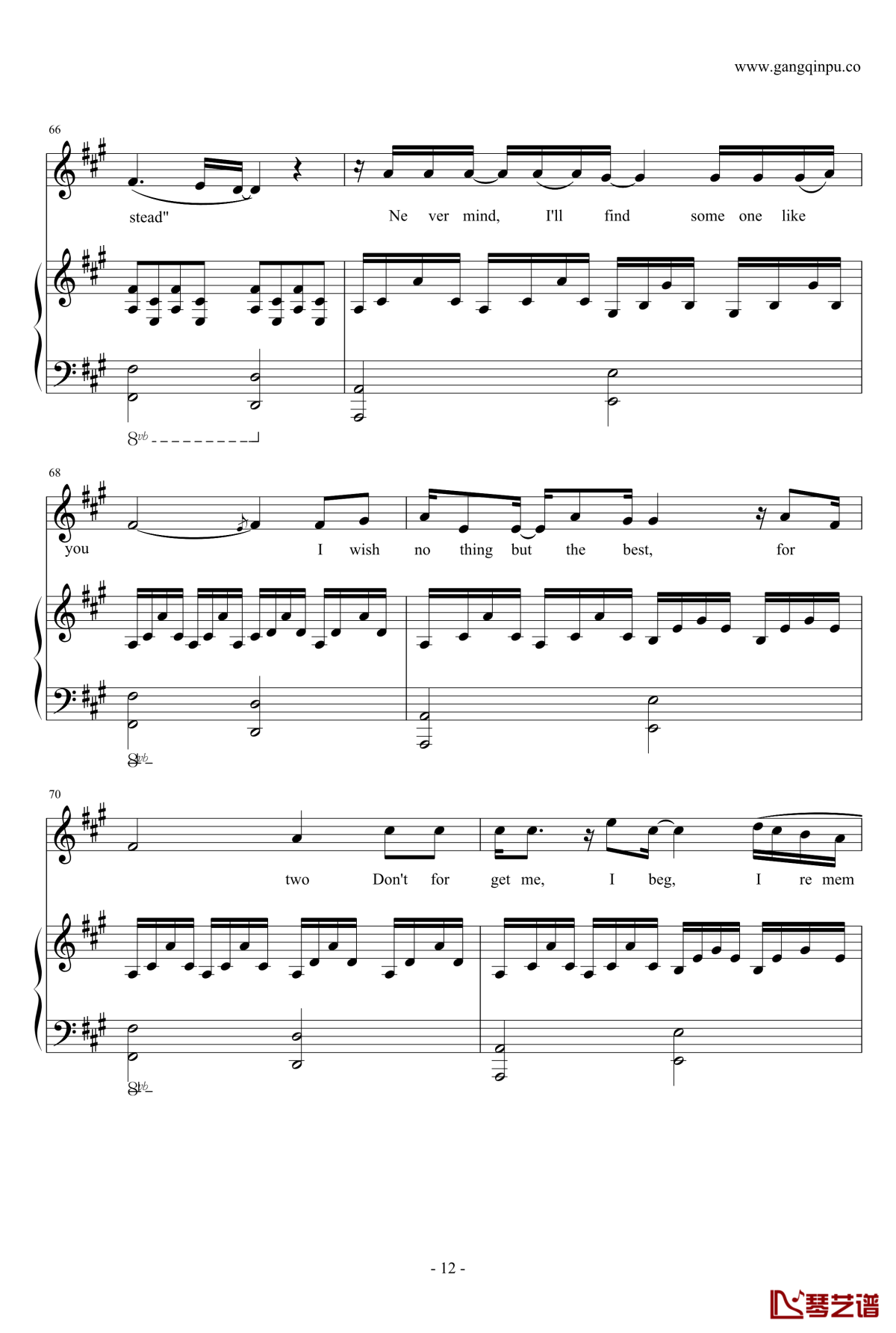 Someone like you钢琴谱-Adele-钢琴弹唱谱 Someone like you钢琴谱-Adele-钢琴弹唱谱