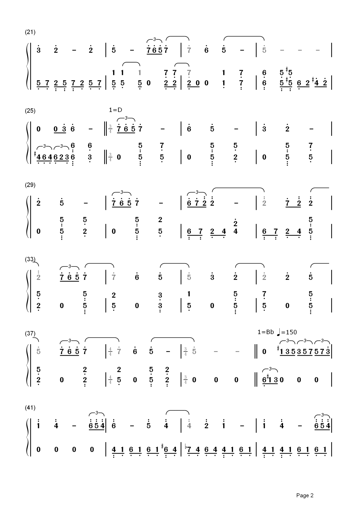 奇异恩典简谱 Hayley Westenra 钢琴简谱
