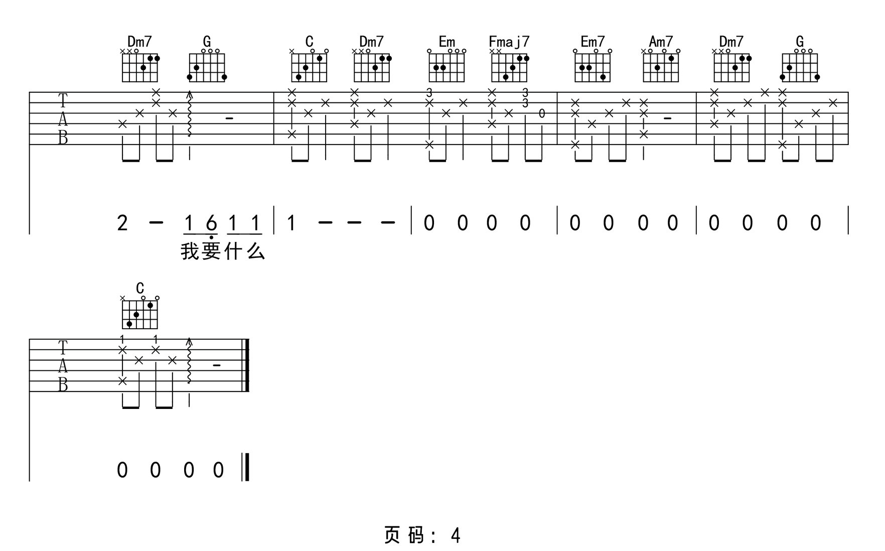 容祖儿《这就是爱吗吉他谱》C调原版 容祖儿《这就是爱吗吉他谱》C调原版