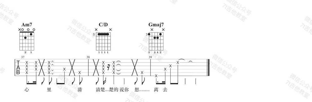Fine乐团《呼吸决定吉他谱》G调超原版 Fine乐团《呼吸决定吉他谱》G调超原版