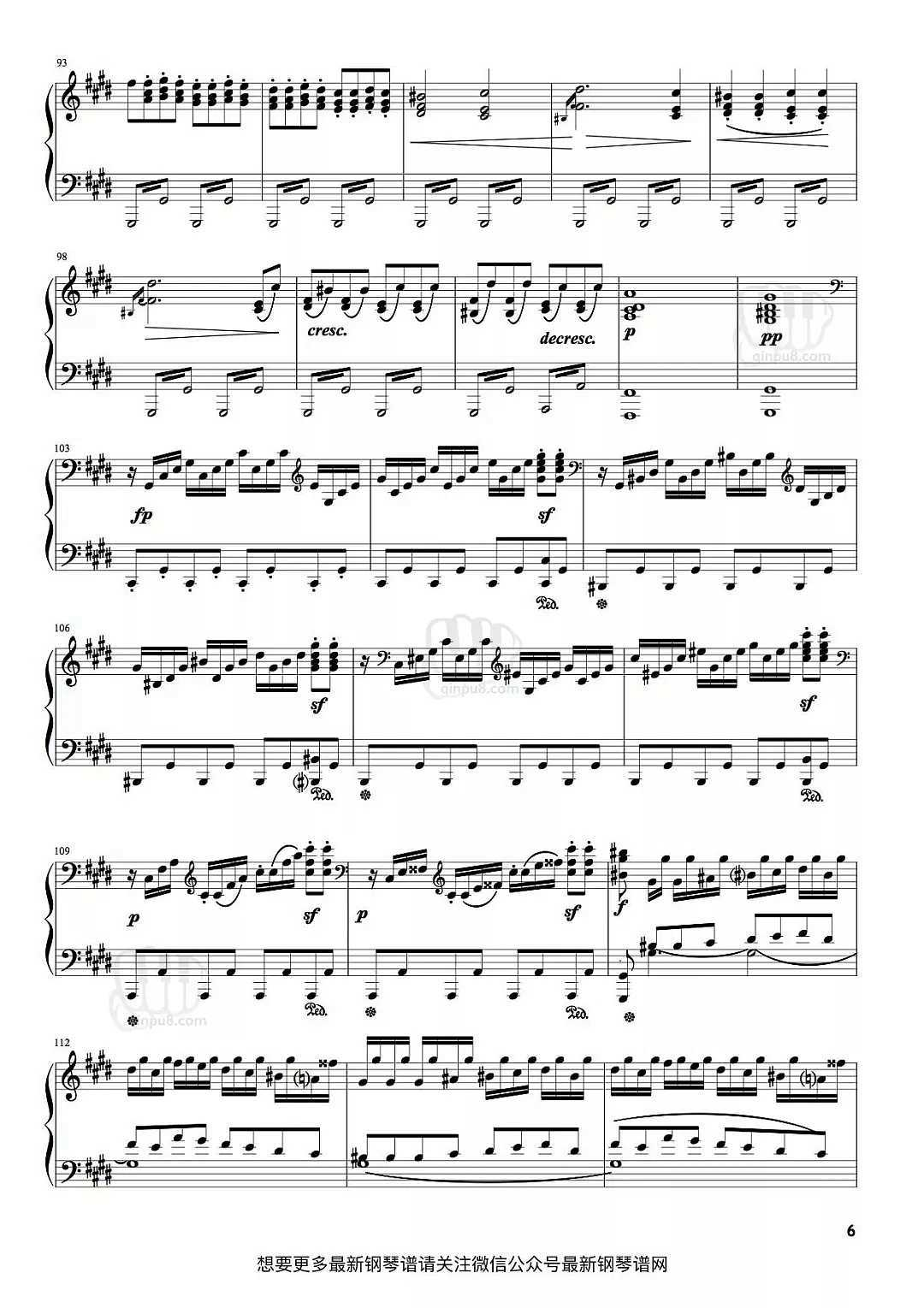 月光奏鸣曲第三乐章钢琴谱-贝多芬-独奏五线谱 月光奏鸣曲第三乐章钢琴谱-贝多芬-独奏五线谱
