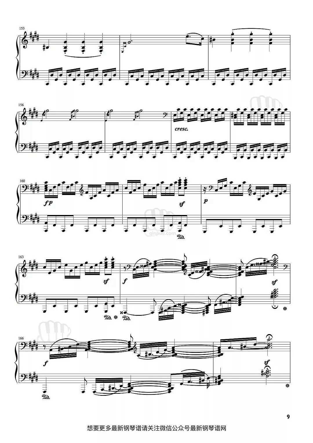 月光奏鸣曲第三乐章钢琴谱-贝多芬-独奏五线谱 月光奏鸣曲第三乐章钢琴谱-贝多芬-独奏五线谱