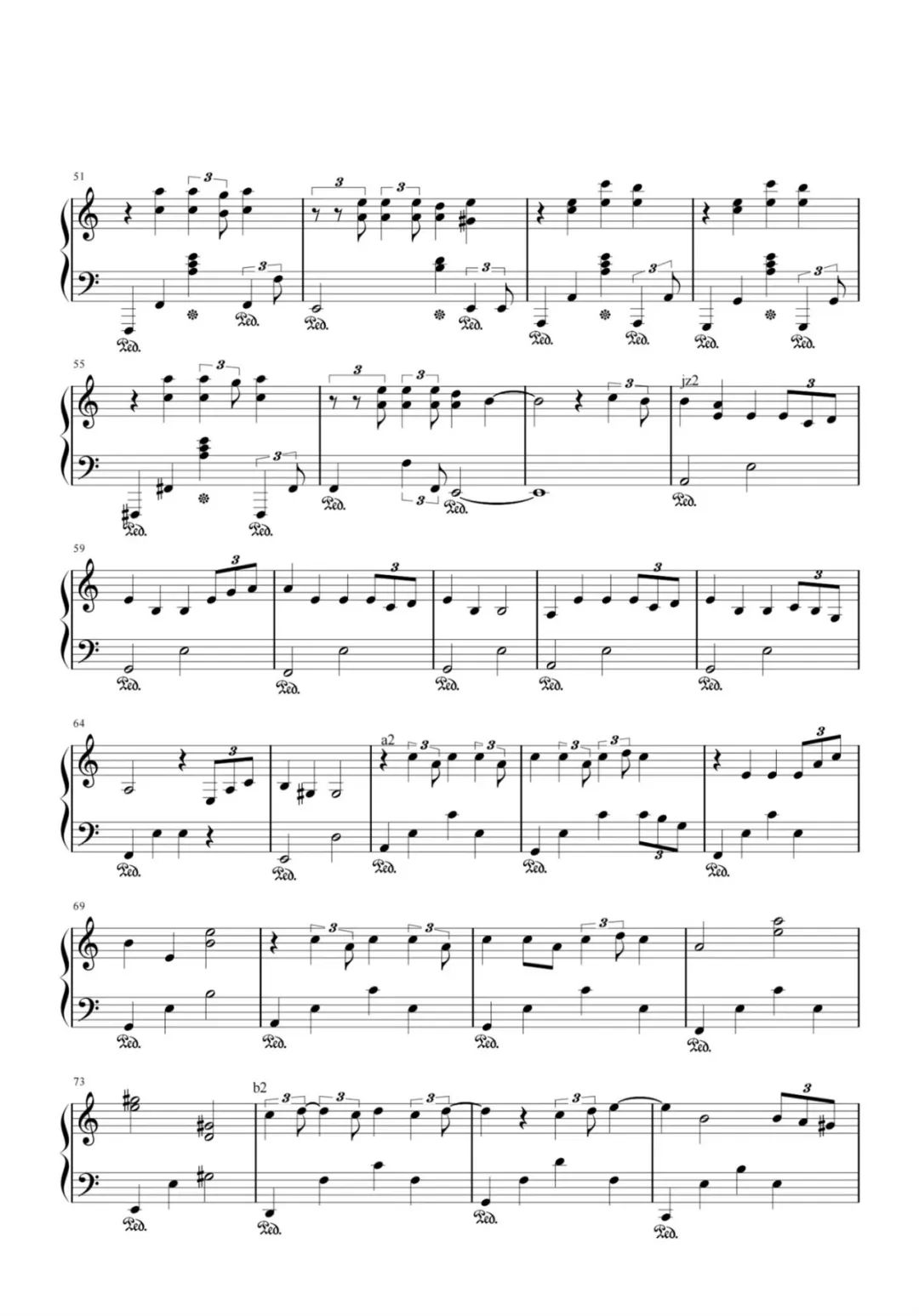 笼钢琴谱-张碧晨《笼》独奏五线谱-消失的她主题曲 笼钢琴谱-张碧晨《笼》独奏五线谱-消失的她主题曲