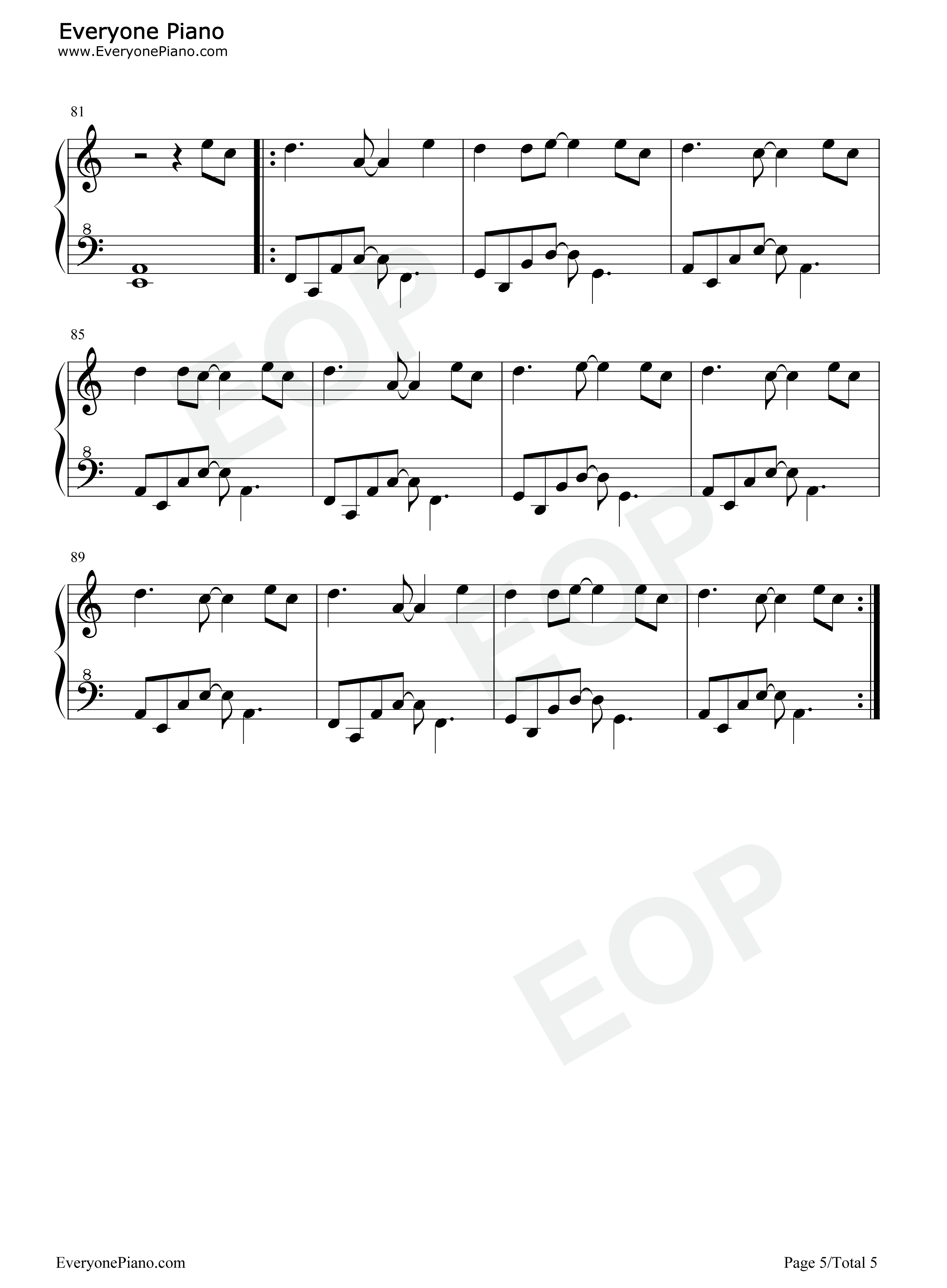 Take Me Hand钢琴谱-钢琴独奏五线谱 Take Me Hand钢琴谱-钢琴独奏五线谱