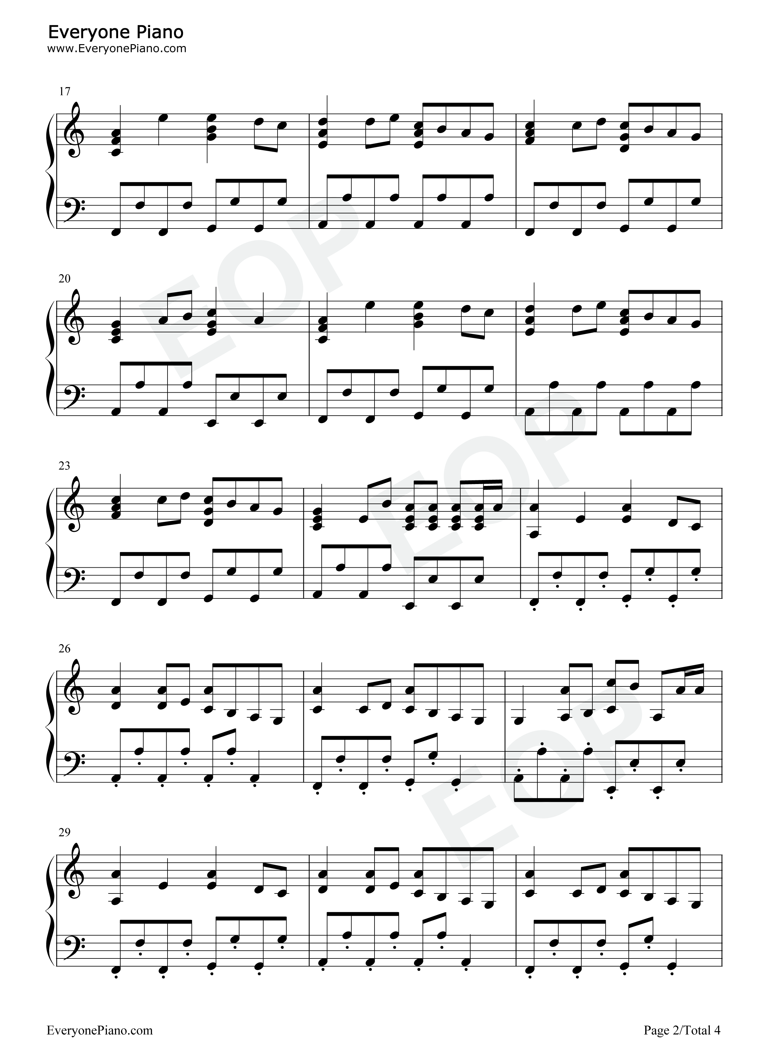 Rise And Fall钢琴谱-Camelot-钢琴独奏五线谱 Rise And Fall钢琴谱-Camelot-钢琴独奏五线谱