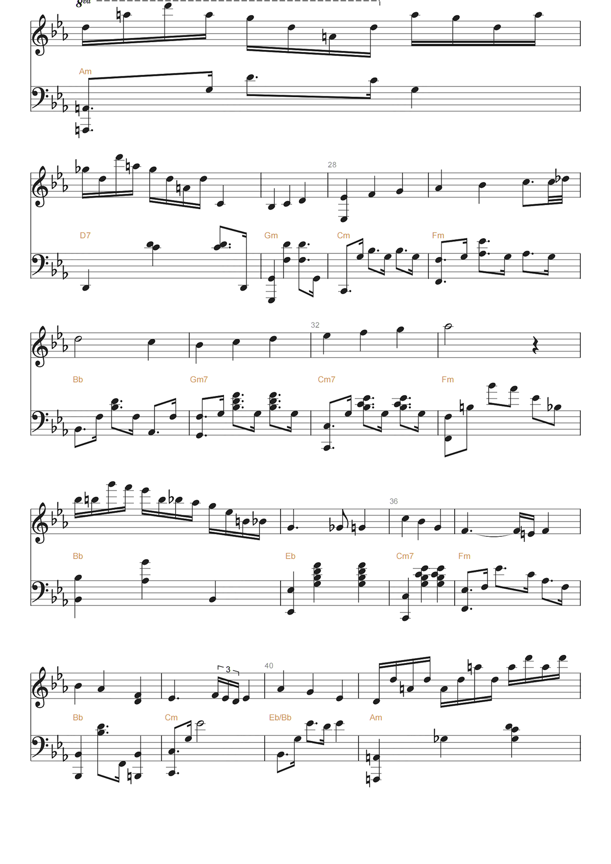 MAGIC WALTZ钢琴谱-海上钢琴师插曲-高清独奏五线谱 MAGIC WALTZ钢琴谱-海上钢琴师插曲-高清独奏五线谱