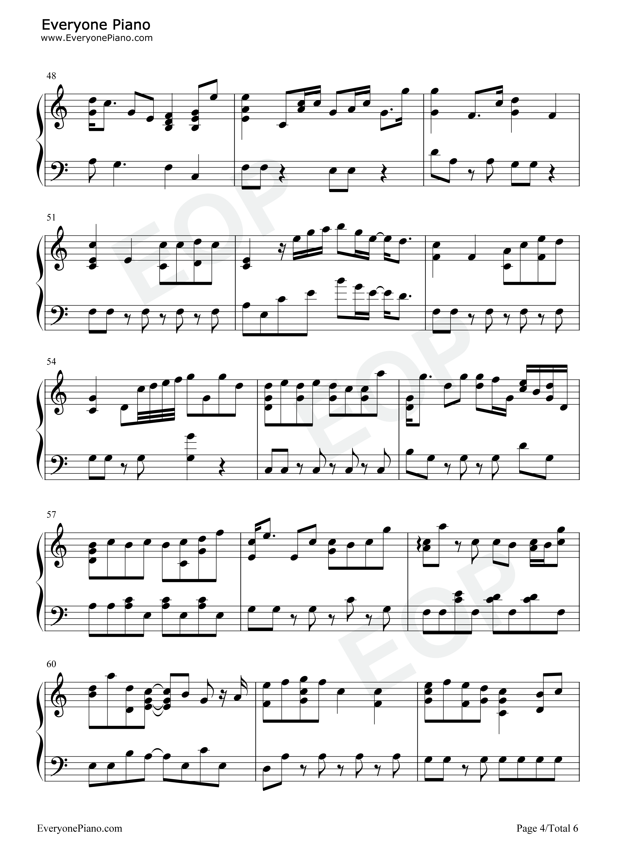 我很快乐钢琴谱-周兴哲-高清独奏五线谱