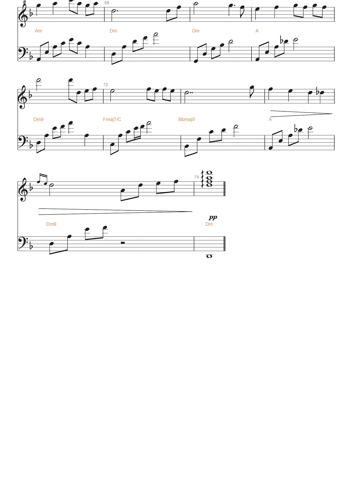 夜的钢琴曲七钢琴谱-石进-高清独奏五线谱 夜的钢琴曲七钢琴谱-石进-高清独奏五线谱