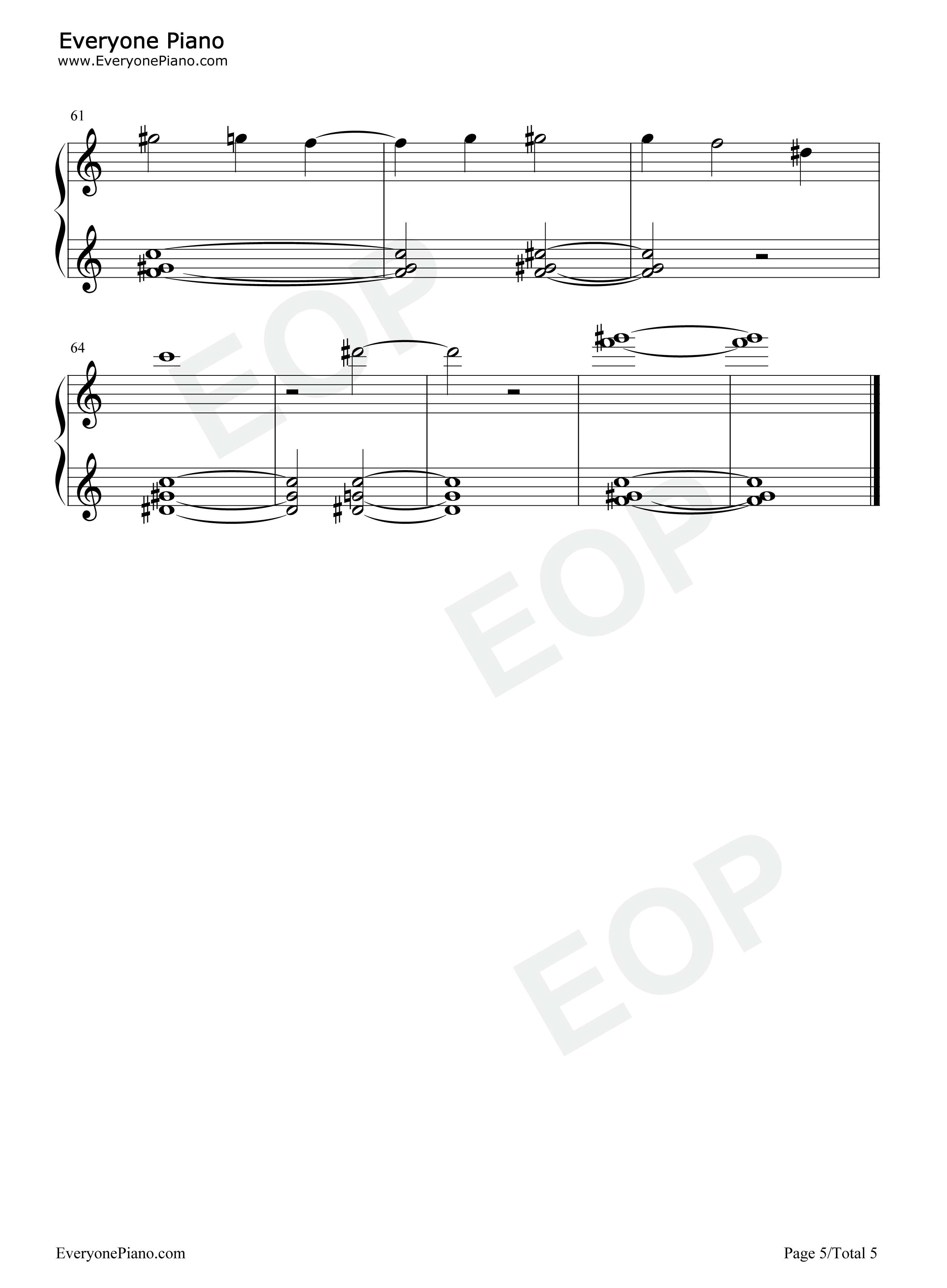 Happiness Does Not Wait钢琴谱-Ólafur Arnalds-独奏五线谱 Happiness Does Not Wait钢琴谱-Ólafur Arnalds-独奏五线谱