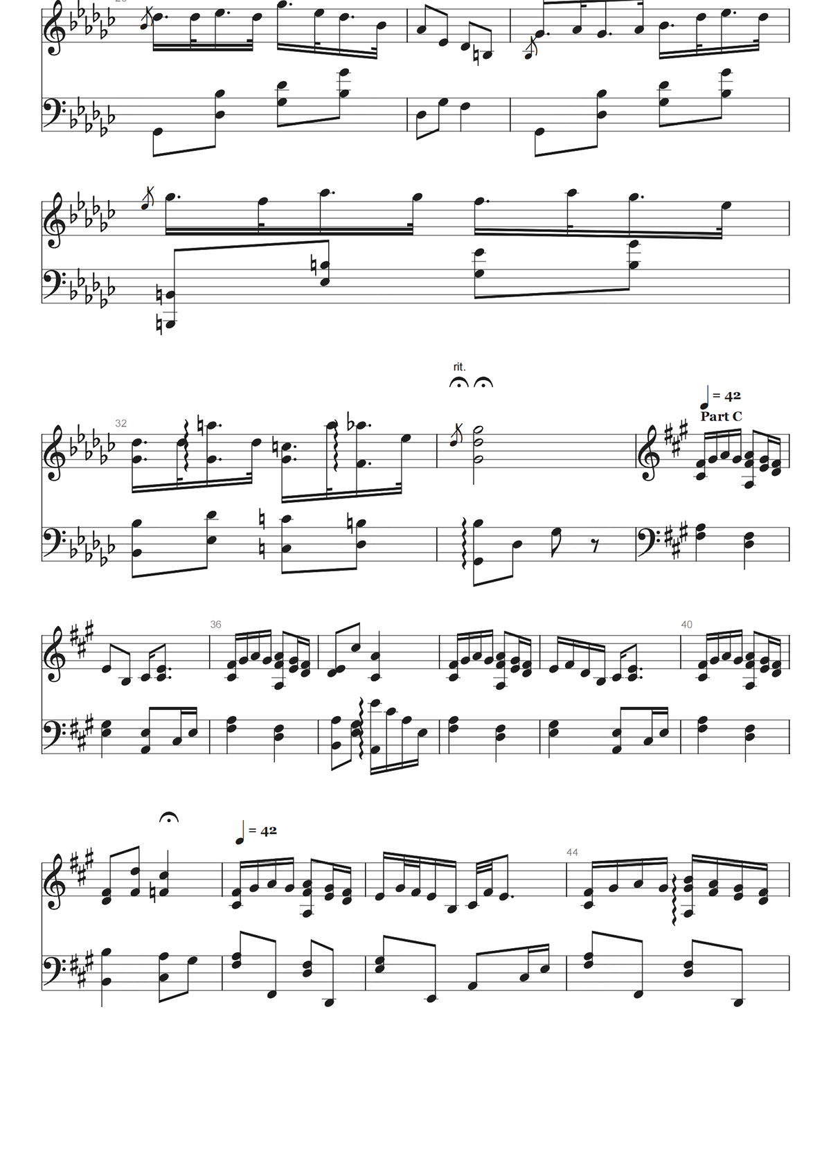 幽默曲钢琴谱-德沃夏克-高清独奏五线谱 幽默曲钢琴谱-德沃夏克-高清独奏五线谱